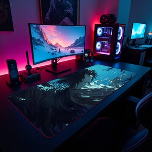 Death Note Mauspad, Death Note Anime Schreibtischmatte, Kira & Ryuk Design, großes Gaming Mousepad, rutschfeste Oberfläche, Büro Geschenk
