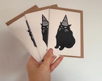 Party Pooper Hand Printed Card
