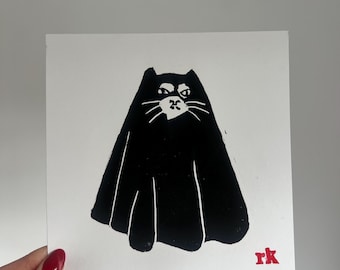 Ghosty - Lino Print