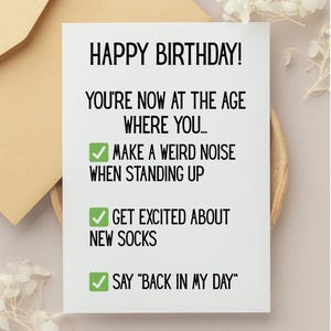 Cartão de aniversário engraçado com citação sarcástica Cartão de felicitações humorístico para amigos Homens Mulheres Adultos Cartão de aniversário sarcástico exclusivo