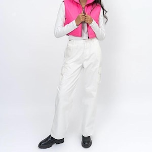 High Waist Cargo Pants: Relaxed Fit Utility Trousers
