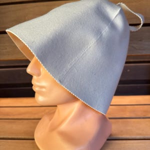 Gorro de sauna de lana (blanco)