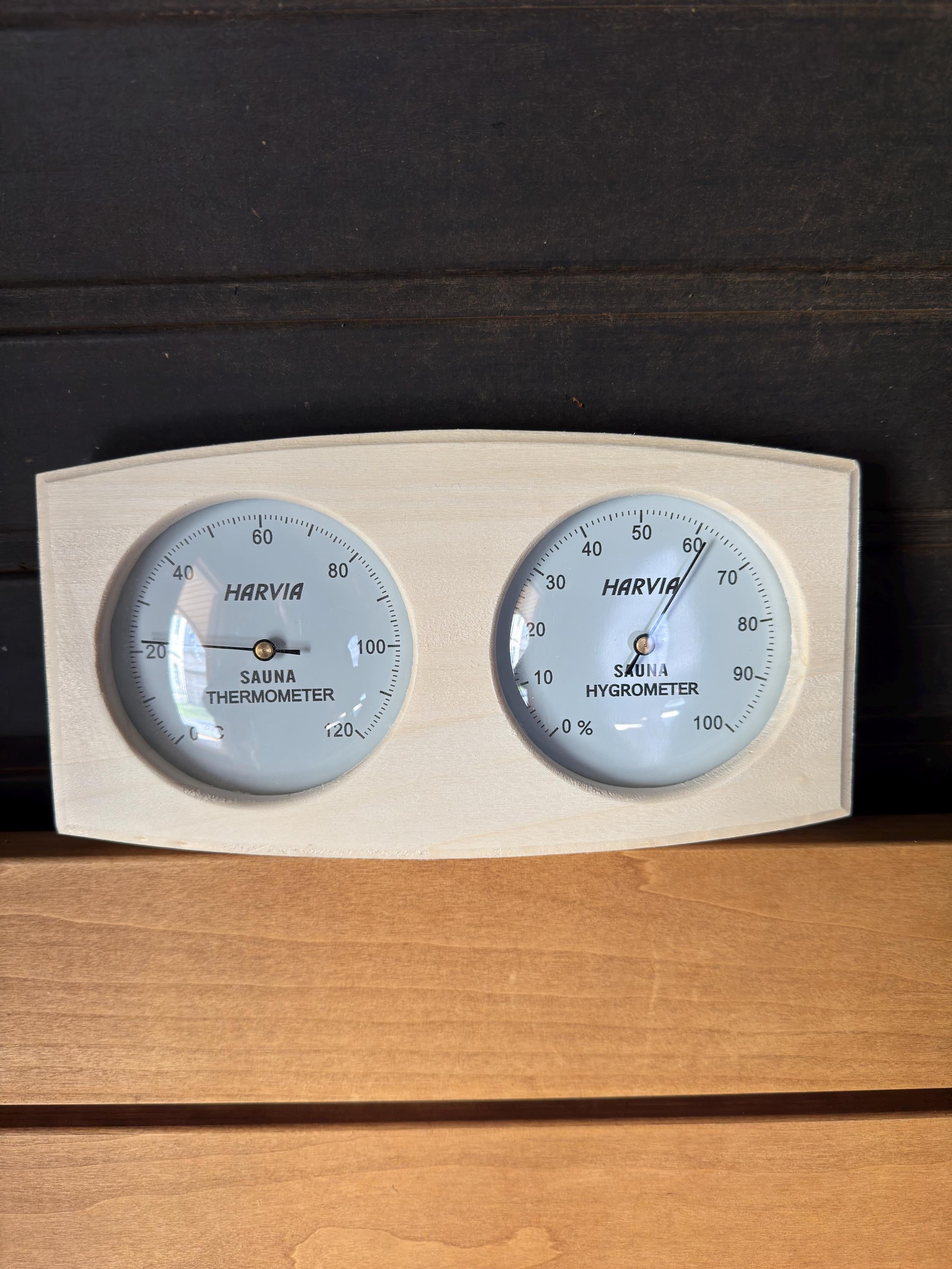 Harvia スチールアクセサリーセット (柄杓・桶・温湿度計) ブラック