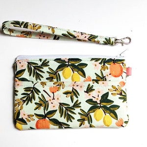 Wristlet zipper pouch with strap, Wristlet, ID holder pouch