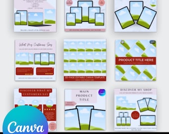 138 Canva Ad Templates – Editable Social Media Designs, PLR MRR Marketing Bundle