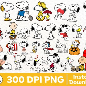 Cute white Beagle Dog PNG Bundle | 30 Cartoon Dog Designs for Sublimation & Crafts | High Quality 300 DPI Clipart | Instant Download Digital