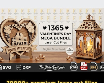 Laser Cut Files Mega Bundle, svg dxf cnc Router Plans, Commercial Use Laser Engraving Designs, Vector Files for Small Business CNC