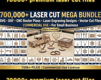 700,000+ Laser Cut Files Mega Bundle, SVG DXF CNC Plans (Digital Download)