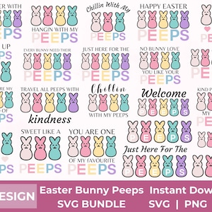 Easter bunny svg, easter Sign svg, Easter SVG, Easter svg, Peeps SVG, My Peeps svg, Kids Easter SVG, Easter Bunny svg, chilling with my peep