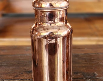 Botella de agua de cobre martillado (600 ml, 800 ml y 1000 ml) – Artículos para beber ayurvédicos hechos a mano, regalo ecológico a prueba de fugas