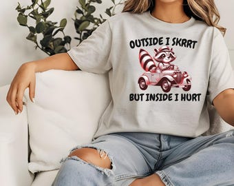 Funny Raccoon Graphic: Retro Car, Animal Lover Gift