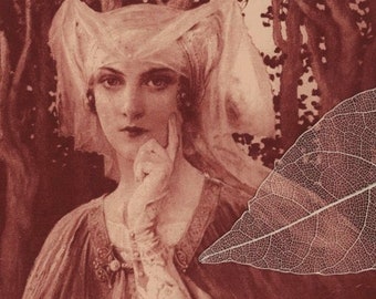 UNBENUTZTE C 1910 „The Silverwood FAIRY Künstler signierte Élisabeth Sonrel Antike französische Postkarte