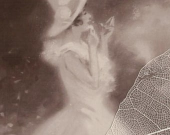 未使用 1920年代「彼が来るまで」ルネ・ペアン作「恋人を待つ女」