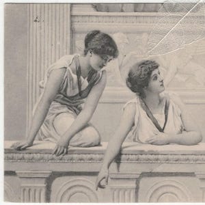 1903 Drei GRECIAN Junge Damen Künstler signierte Henry RYLAND Antike Raphael TUCK Postkarte