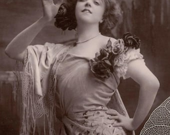 Unbenutzte Pre 1910 MAY de SOUSA (1884-1948) amerikanische Sängerin Antike seltene Postkarte