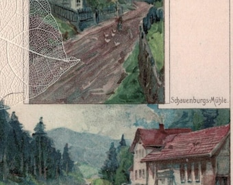 C 1898/99 FRIEDRICHRODA Town in Germany Multiple View Postcard Lithograph