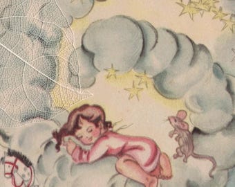 UNUSED Child Sleeping on CLOUDY Number SIX While Angels Watch See Condition Please