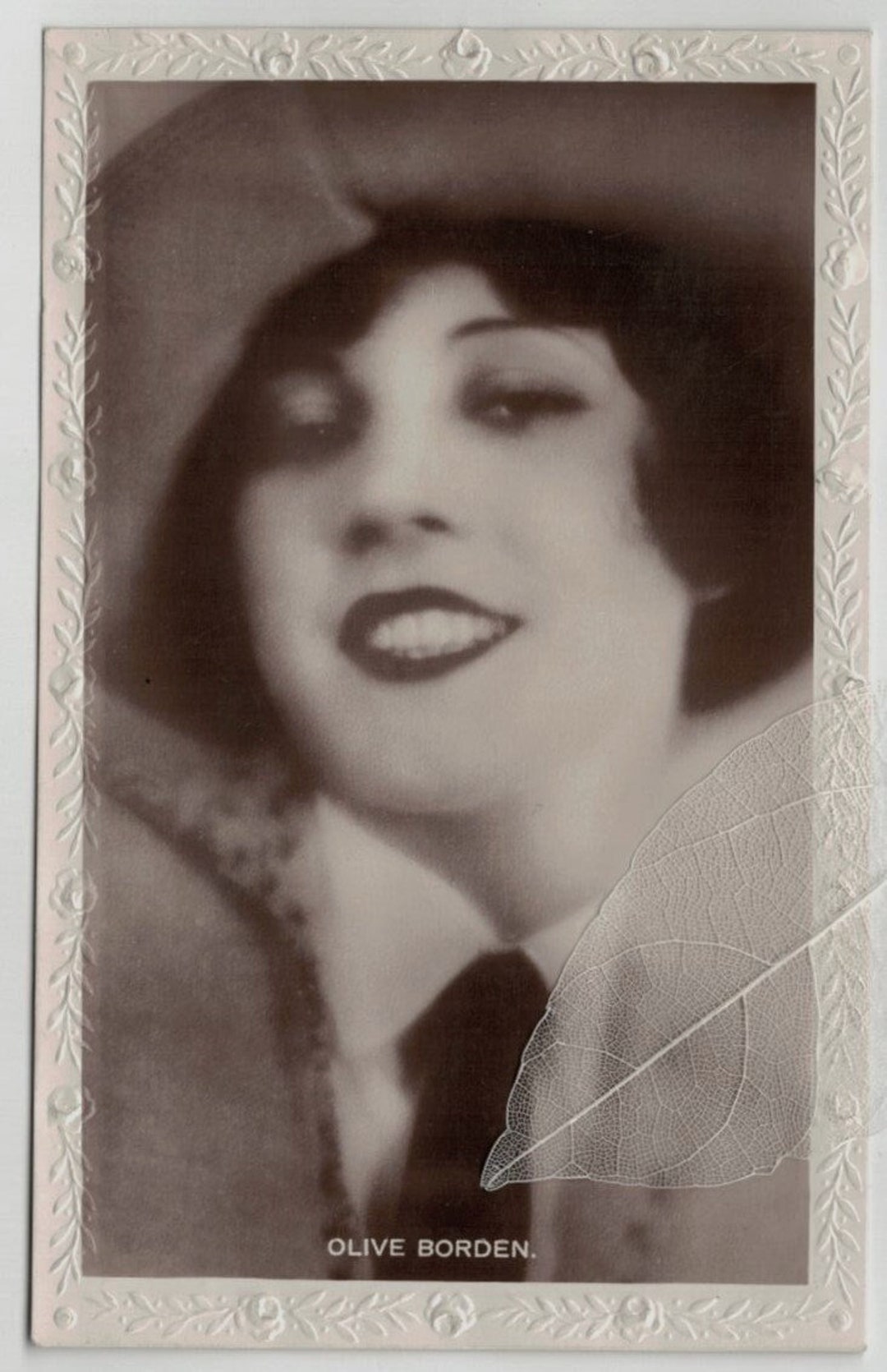 1920s Unused OLIVE BORDEN 1906-1947 American Silent Film Actress