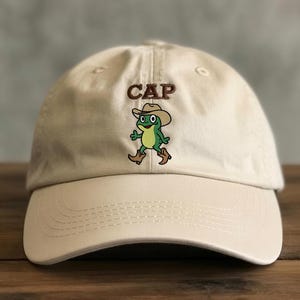 Cowboy Frog Adventure – Embroidered Cap with Playful Western Frog Character Hat