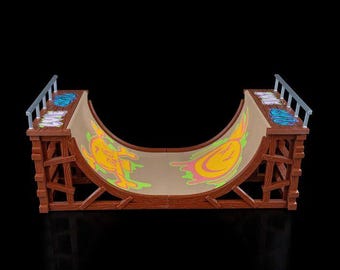 Half-Pipe ** Parque de skate con patinetas de dedos ** / Impreso en 3D / Personalizable