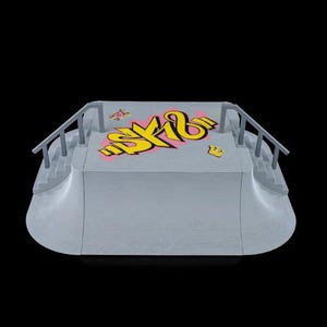 Quarter Pipe Funbox ** Fingerboards Kate Park ** | Impresso em 3D | Rampa de escada com corrimão flatbar | Personalizável