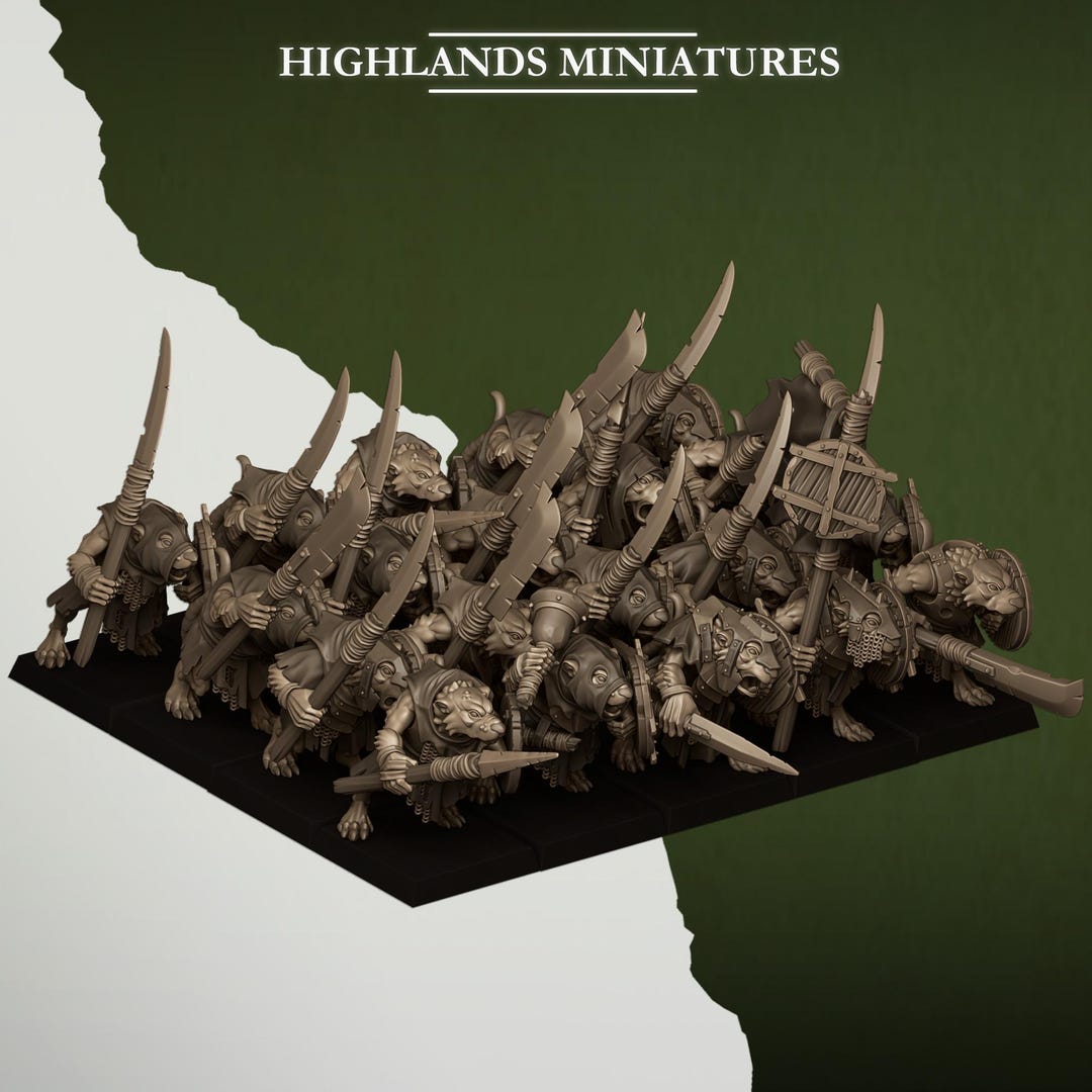 Sewer Rats | Highlands Miniatures | 28mm 32mm 54mm 75mm | Fantasy ...
