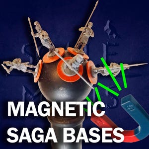 Magenetized Wargaming Bases | Tabletop wargaming Basing compatible with SAGA Bolt Action acient battles Hail Caesar Black Powder Pike Shotte
