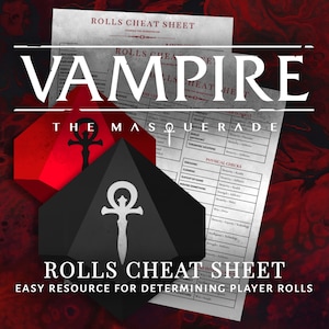 V5 Storyteller&#39;s Rolls Cheat Sheet (Vampire: the Masquerade)