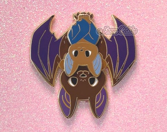 Mama Bat and Spinning Bat - Hard Enamel Pin Momma Bat Mom