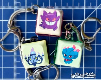 Fidget Keycap Light-up Keychain Poke Ghost Type
