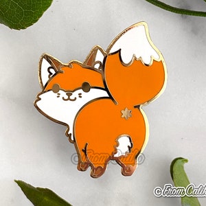 Fox Butt Hard Enamel Pin
