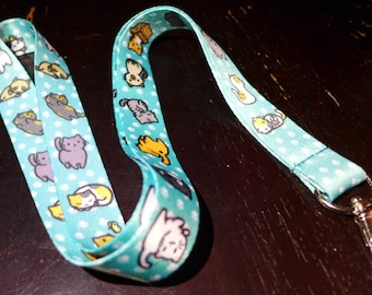 Adorable Cat Lanyard - Neko Atsume Style