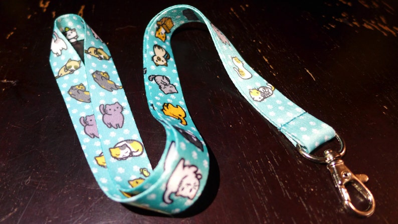 Adorable Cat Lanyard Neko Atsume Style image 1