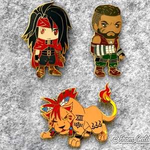 Final Fantasy VII 7 FF7 FFVII Enamel Pins - Vincent Barret Red XIII