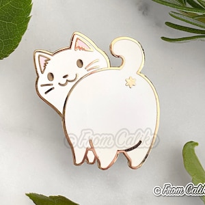 White Cat Hard Enamel Pin