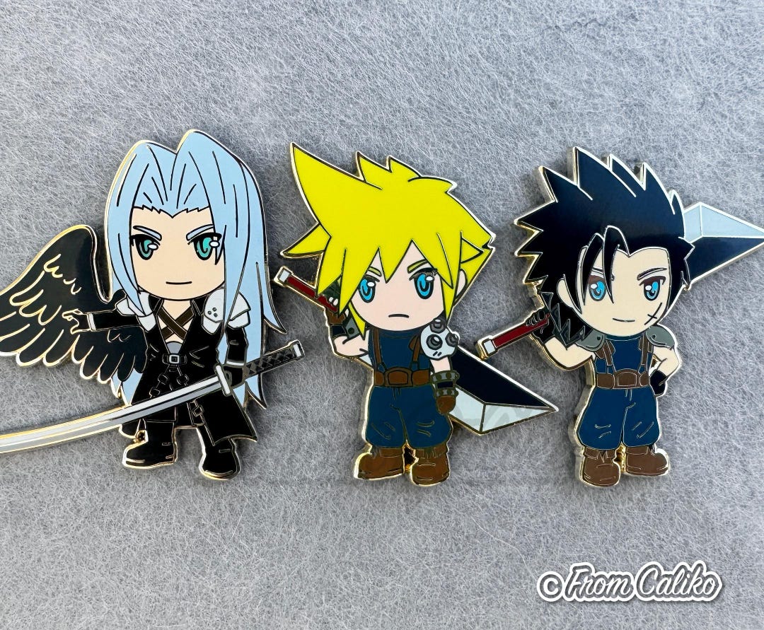 ファイナルファンタジーVII エナメルピン - クラウド セフィロス