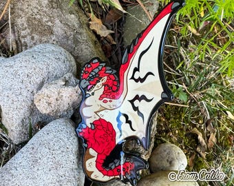 King of the Skies Red Dragon Video Game Hair Claw