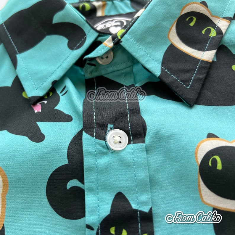Void Cat Black Cat Button Up Shirt image 3