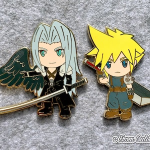 Final Fantasy VII 7 FF7 FFVII Enamel Pins - Cloud Sephiroth