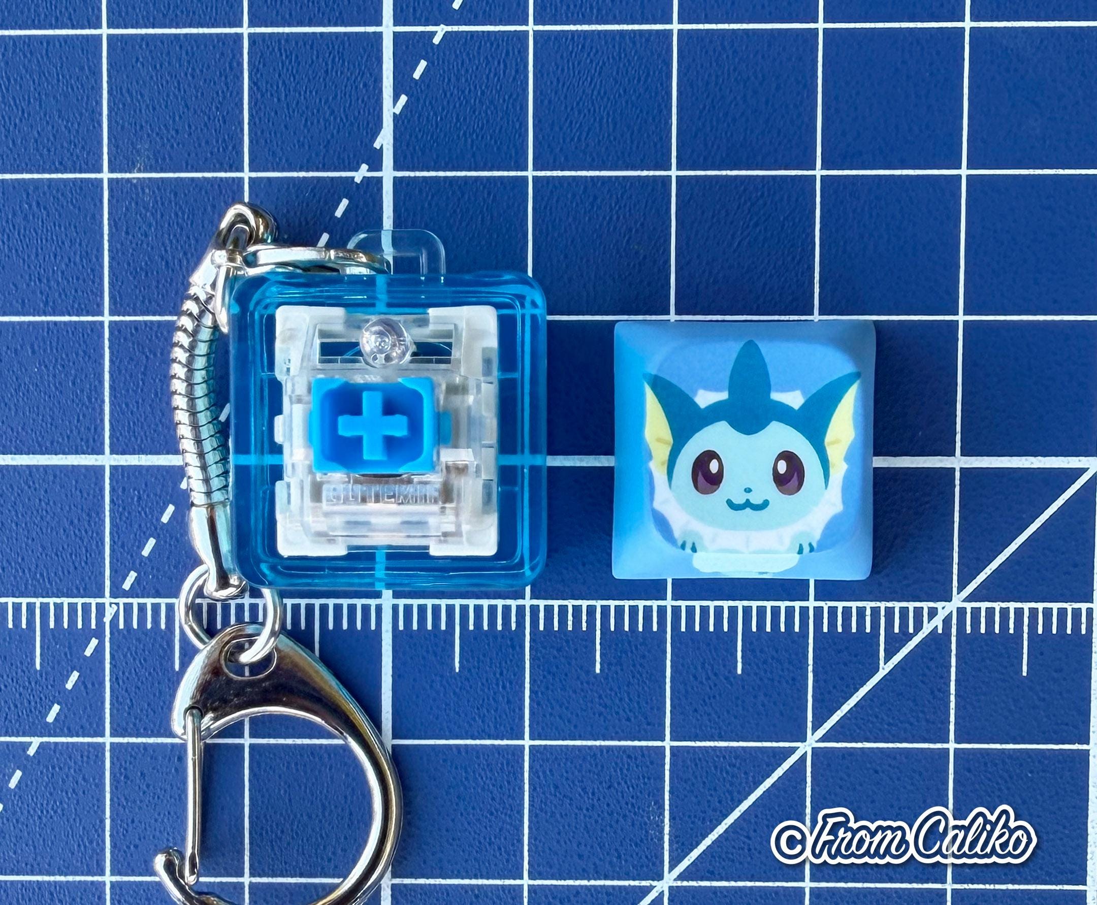 Fidget Keycap Light-up Poke Eeveelution Keychain - Etsy