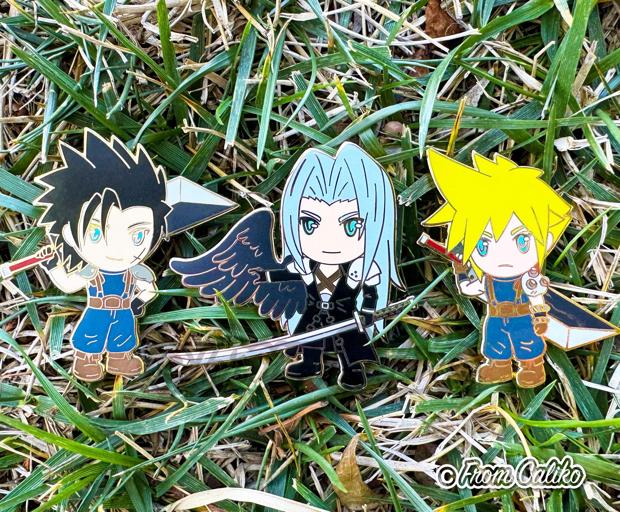 Final Fantasy VII 7 FF7 FFVII Enamel Pins - Cloud Sephiroth Zack