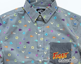 SF6 Fireball Button Up Shirt