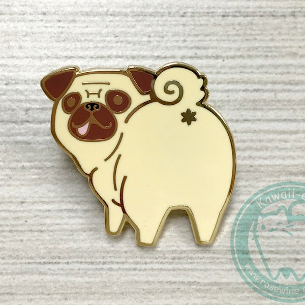 Pug Butt Hard Enamel Pin