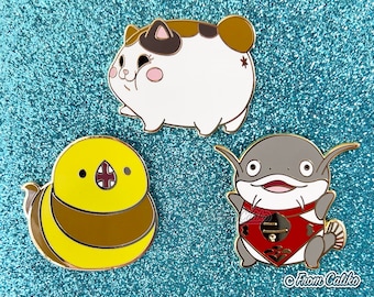 Final Fantasy XIV Enamel Pins - FFXIV Fat Cat Great Serpent of Ronka Namazu Hard Enamel Pin