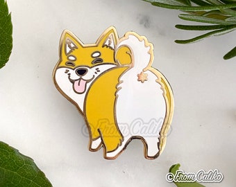 Shiba Inu Hund Hintern Hart Emaille Pin