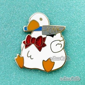 Putting the Honk in Chonk Goose Hard Enamel Pin - Chonky Goose