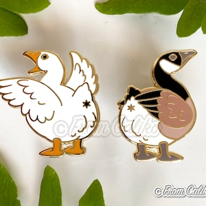 Geese Butt Hard Enamel Pins White Goose Canada Goose Pin