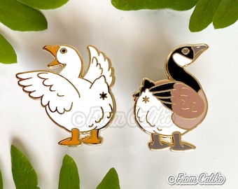 Geese Butt Hard Enamel Pins White Goose Canada Goose Pin