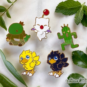 Final Fantasy Enamel Pins Cactuar Chocobo Moogle Tonberry King image 1