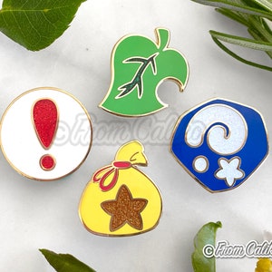 Animal Forest Items Enamel Pin Set